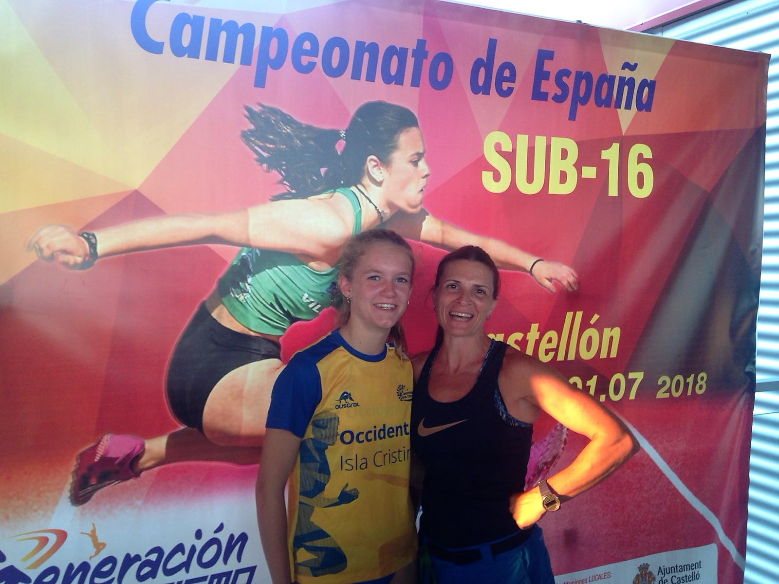 La atleta isleña Julia García García en el Andaluz Indoor