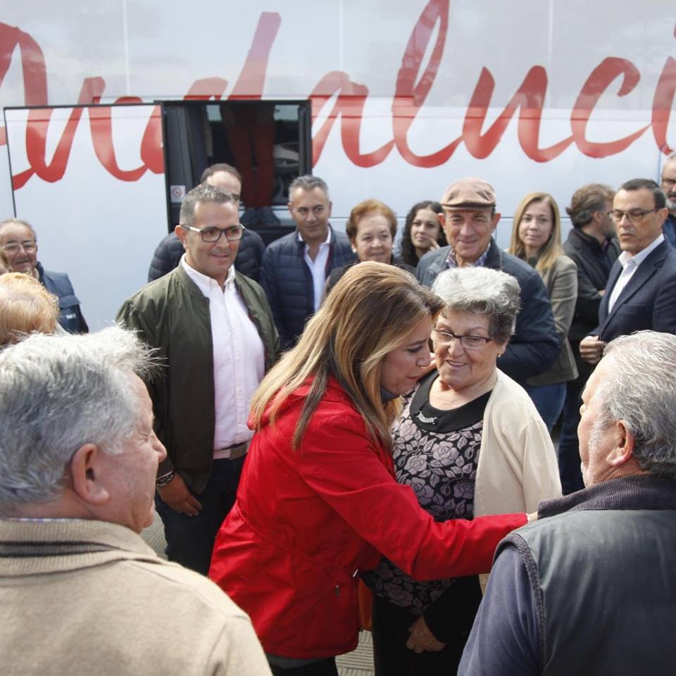 Susana Díaz pide mayoría en su visita a Isla Cristina