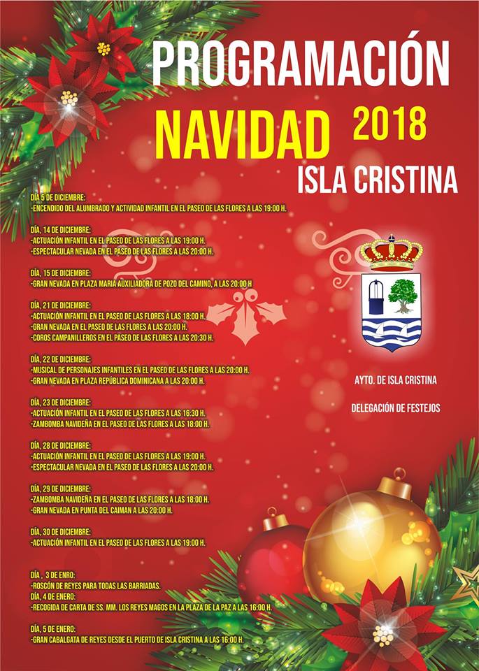 Programación Navideña Ayuntamiento de Isla Cristina 2018