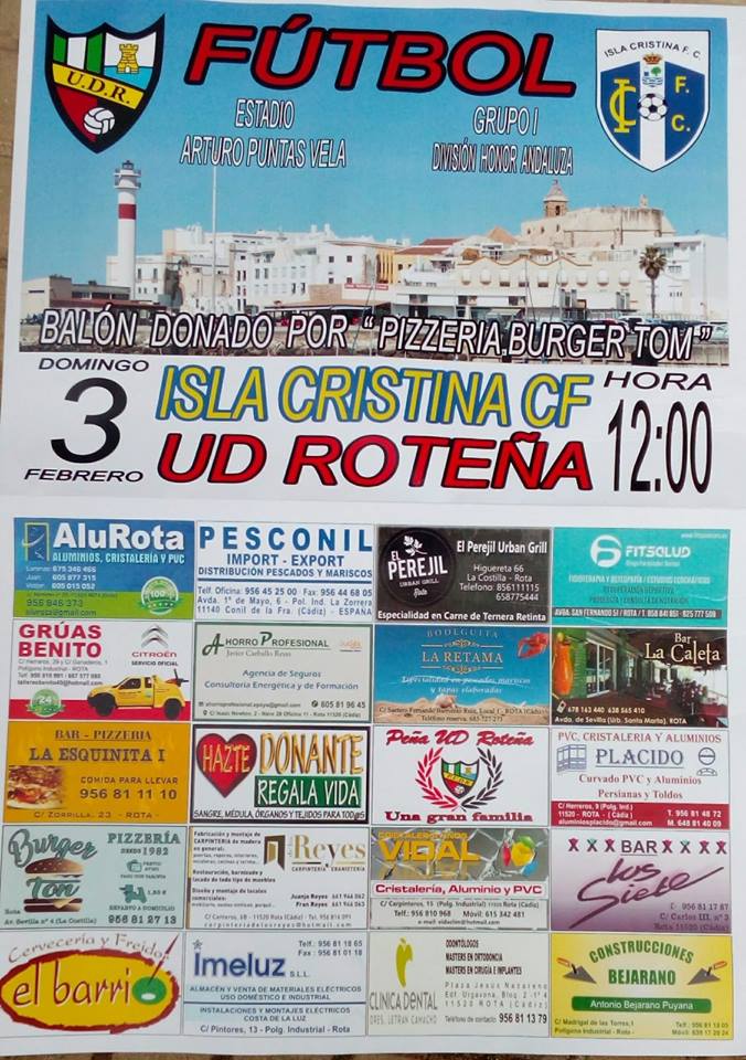 El Isla Cristina visita a la Roteña, farolillo rojo de la categoría