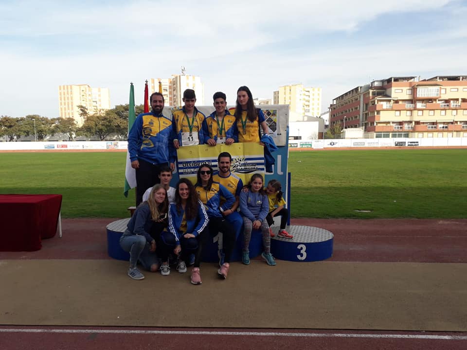 Brillante los atletas isleños en el Campeonato de Andalucía en Isla Cristina