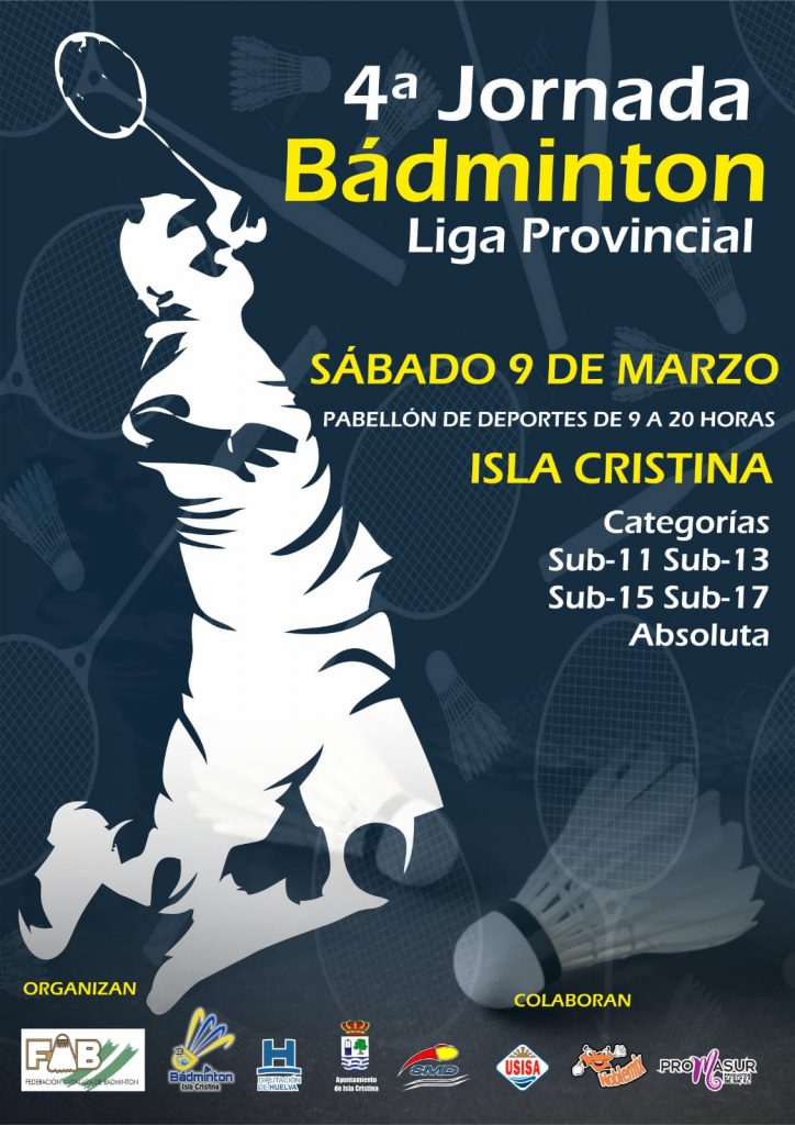 Isla Cristina acoge la 4ª Jornada del Circuito Provincial de Bádminton