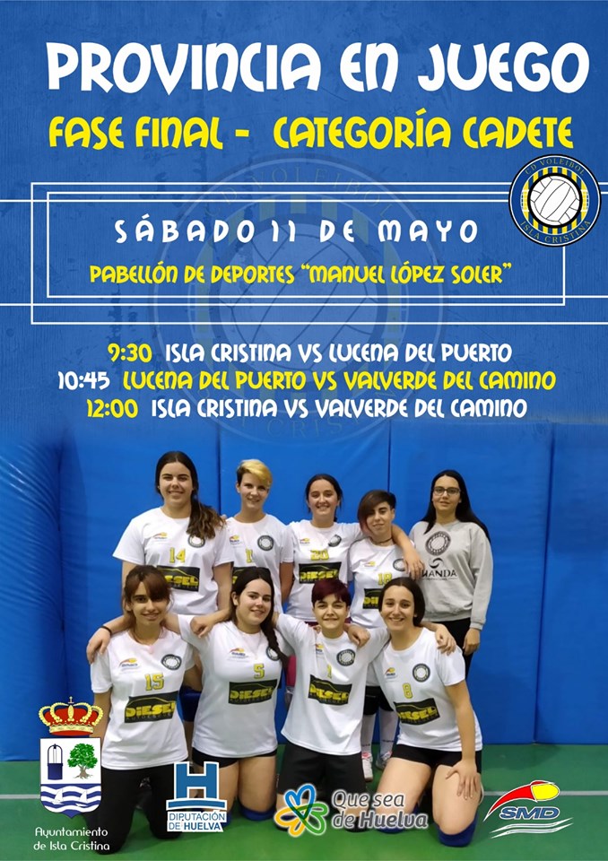 Isla Cristina acoge la fase Final de Voleibol cadete de la Provincia en Juego