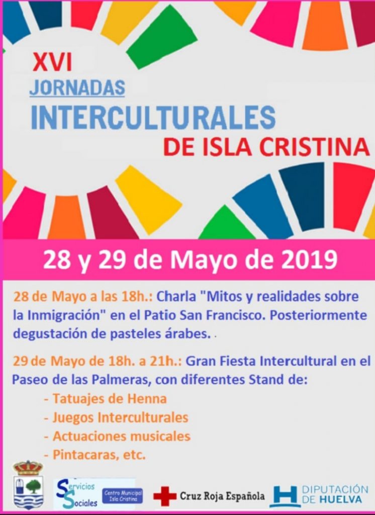 XVI Jornadas Interculturales de Isla Cristina. Días 28 y 29 de mayo.