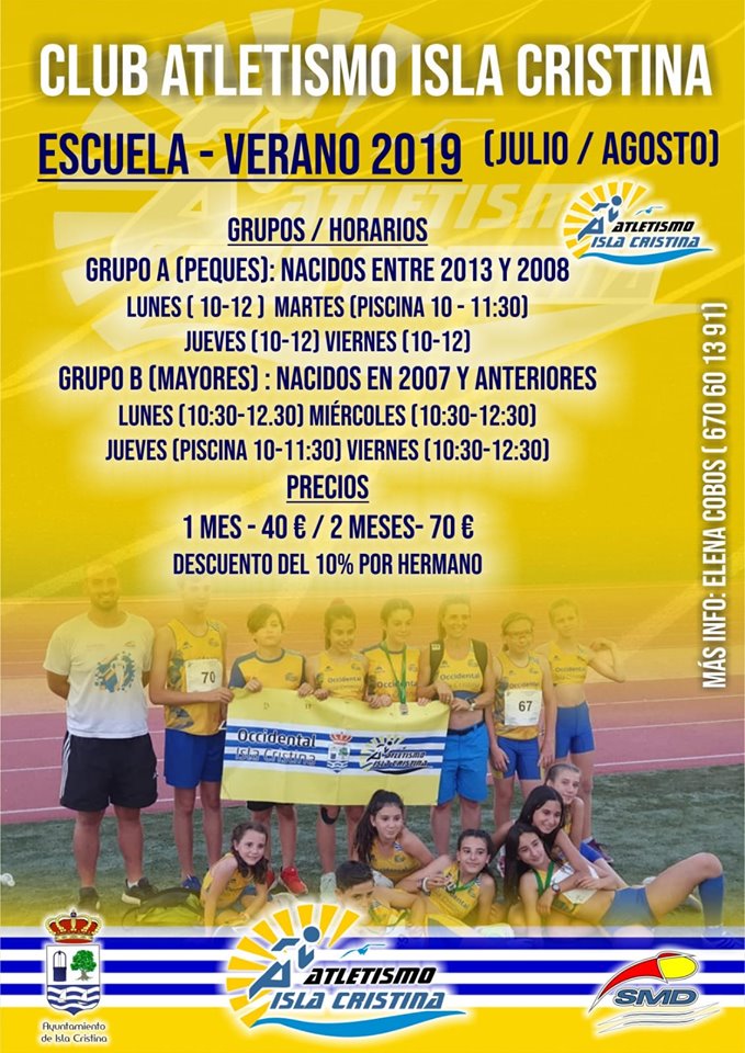 Escuela de Verano del Club Atletismo Isla Cristina