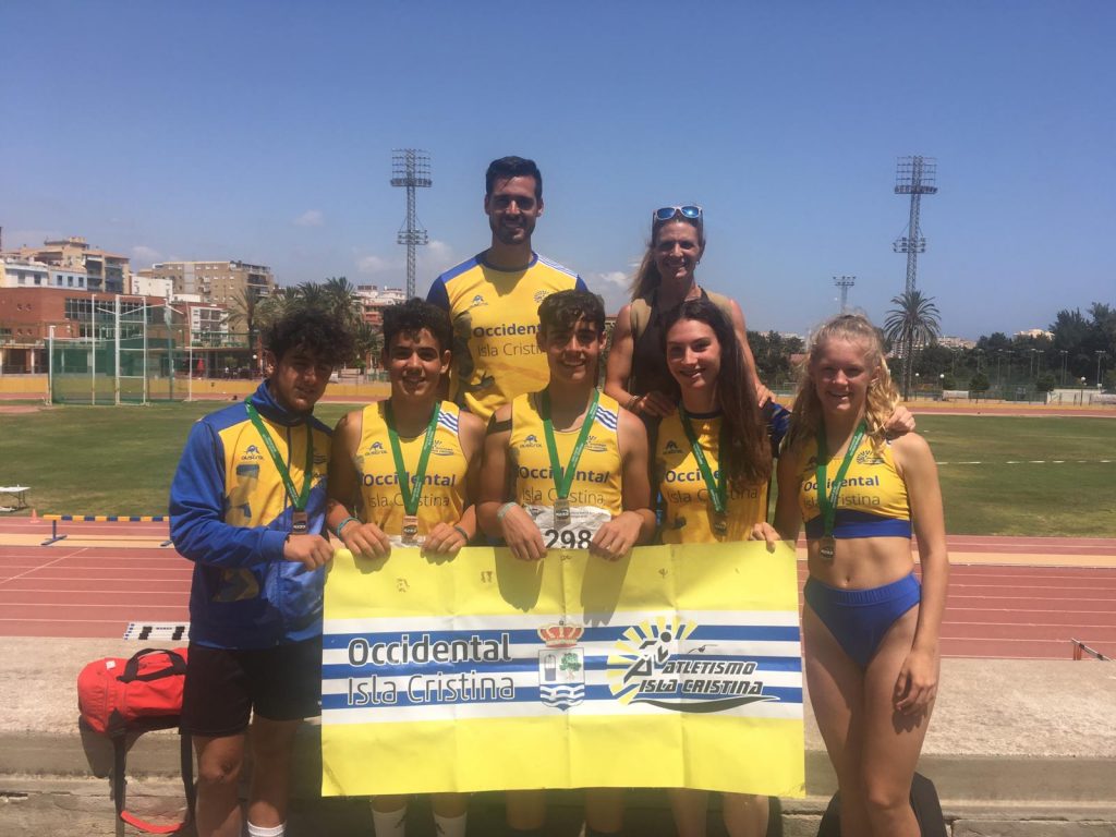 Oro Oro y Oro para el atletismo Isleño en Málaga