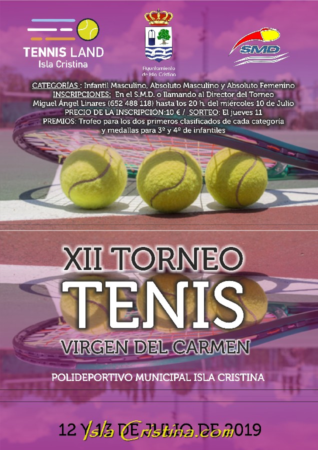 Isla Cristina acoge el XII Torneo de Tenis Virgen del Carmen