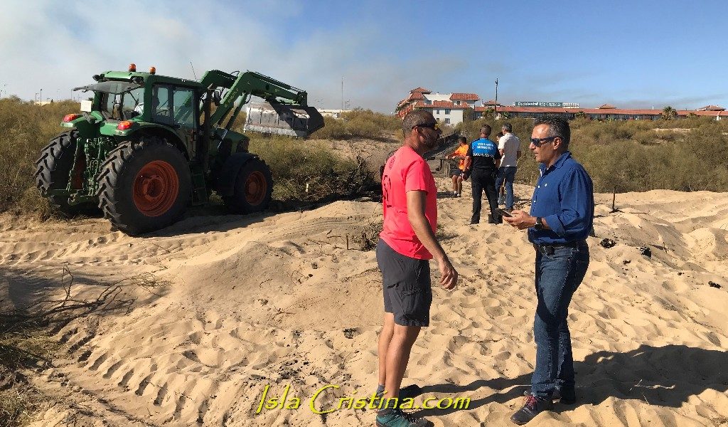 El ayuntamiento condena el nuevo incendio provocado en el “Paseo litoral” de Isla Cristina