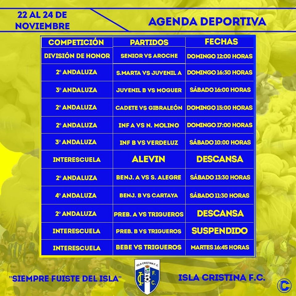 Agenda Futbolera Isla Cristina FC
