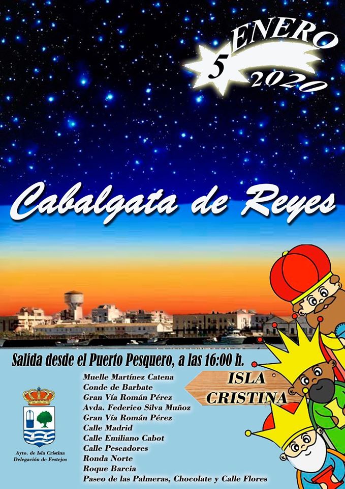 Itinerario de la Gran Cabalgata de Reyes de Isla Cristina