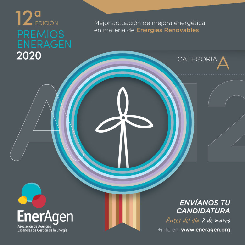 La Asociación de Agencias Españolas de Gestión de la Energía convoca los XII Premios Nacionales EnerAgen 2020