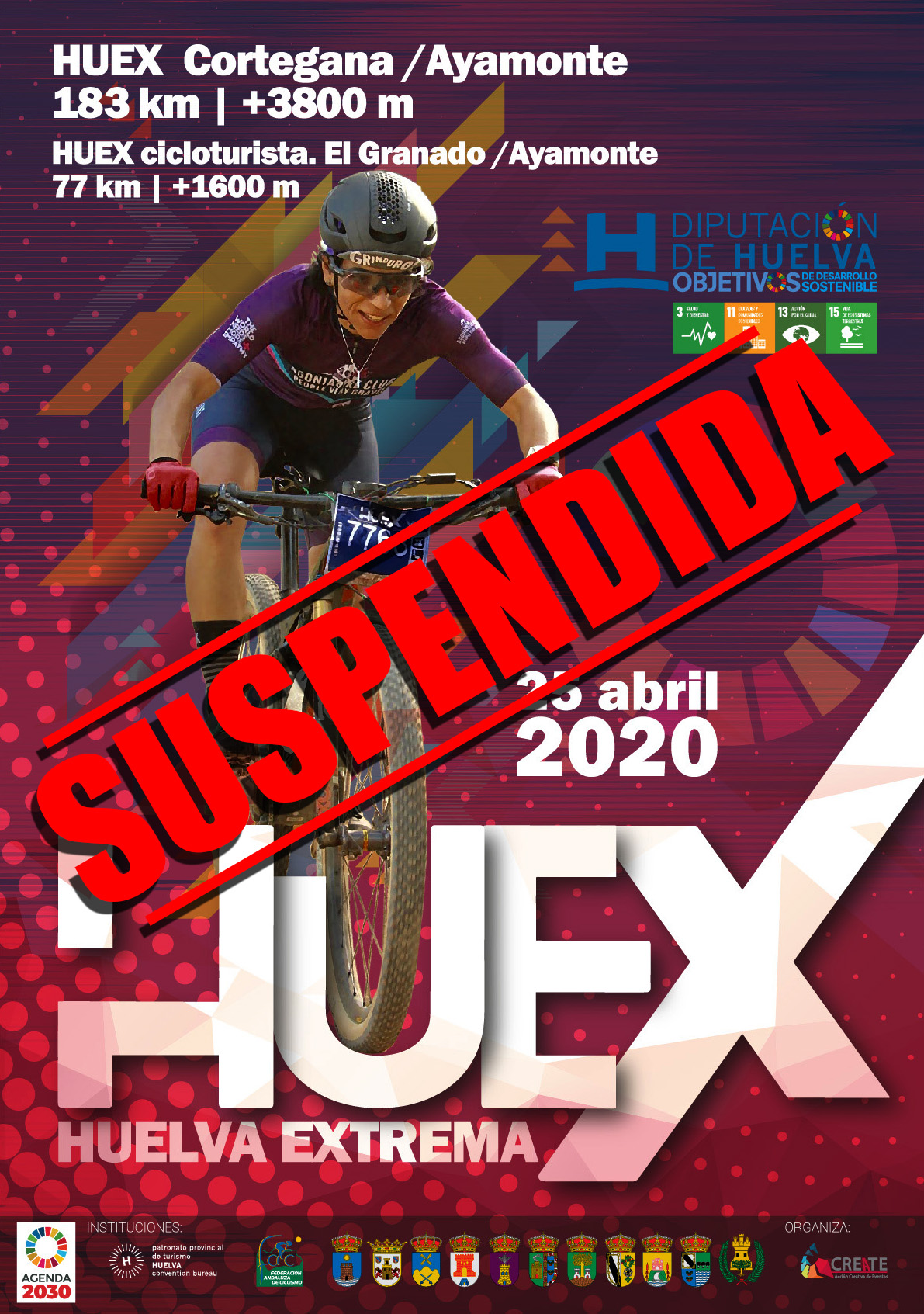 La Diputación suspende la prueba de BTT Huelva Extrema