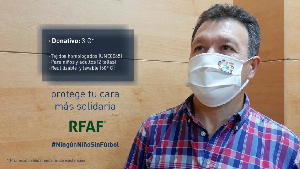 La RFAF lanza sus mascarillas higiénicas con fines solidarios
