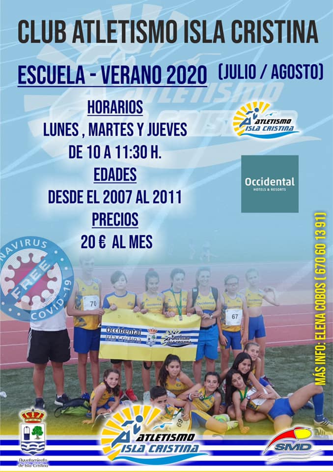 En Marcha la Escuela de Verano del Club de Atletismo Isla Cristina