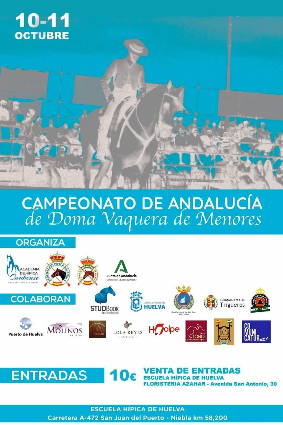 Huelva acoge la final del Campeonato de Andalucía de Doma Vaquera para menores