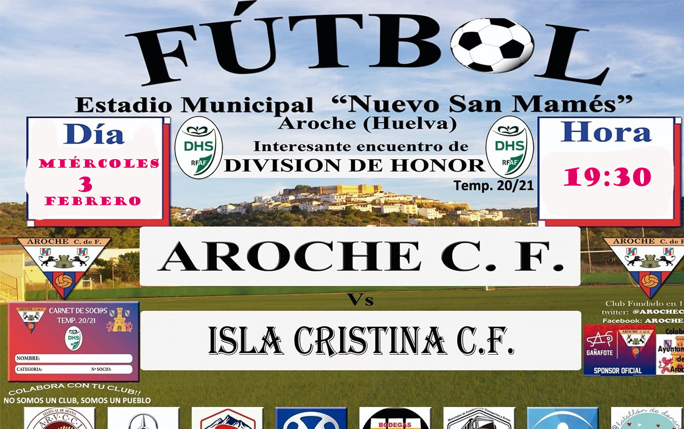 El partido aplazado entre el Aroche (vs) Isla Cristina, se jugará este miércoles