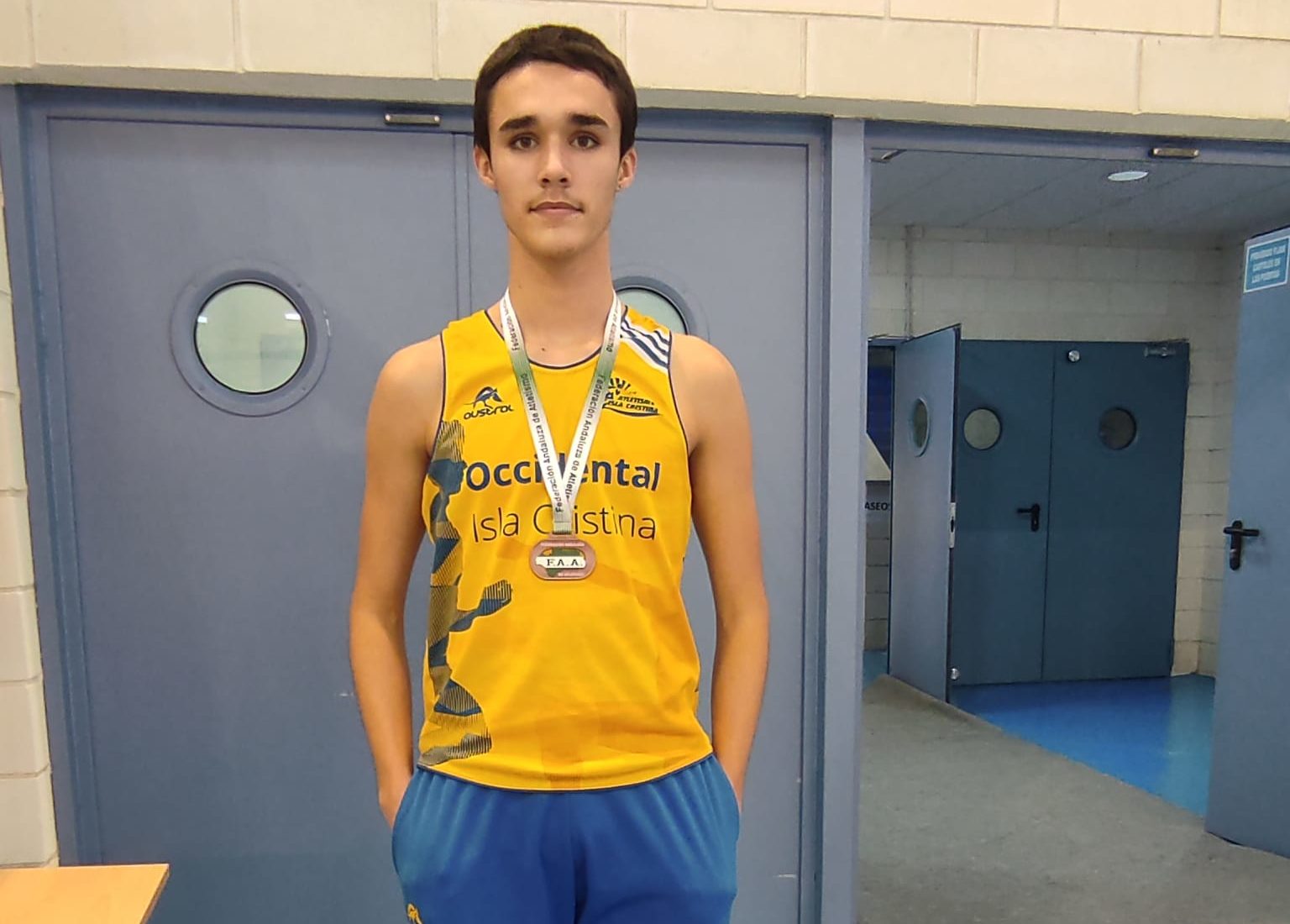 El atleta isleño David Santana bronce del Andaluz de Combinadas