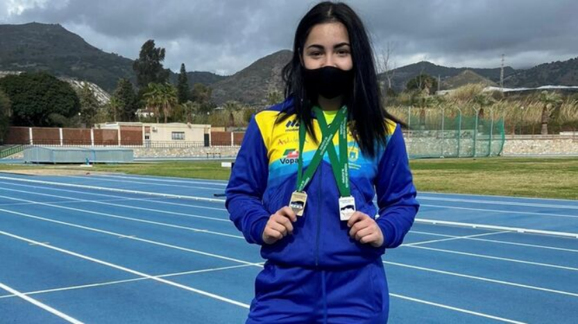Inés Sequera se viste de oro y plata en el Campeonato de Andalucía de Lanzamientos Largos