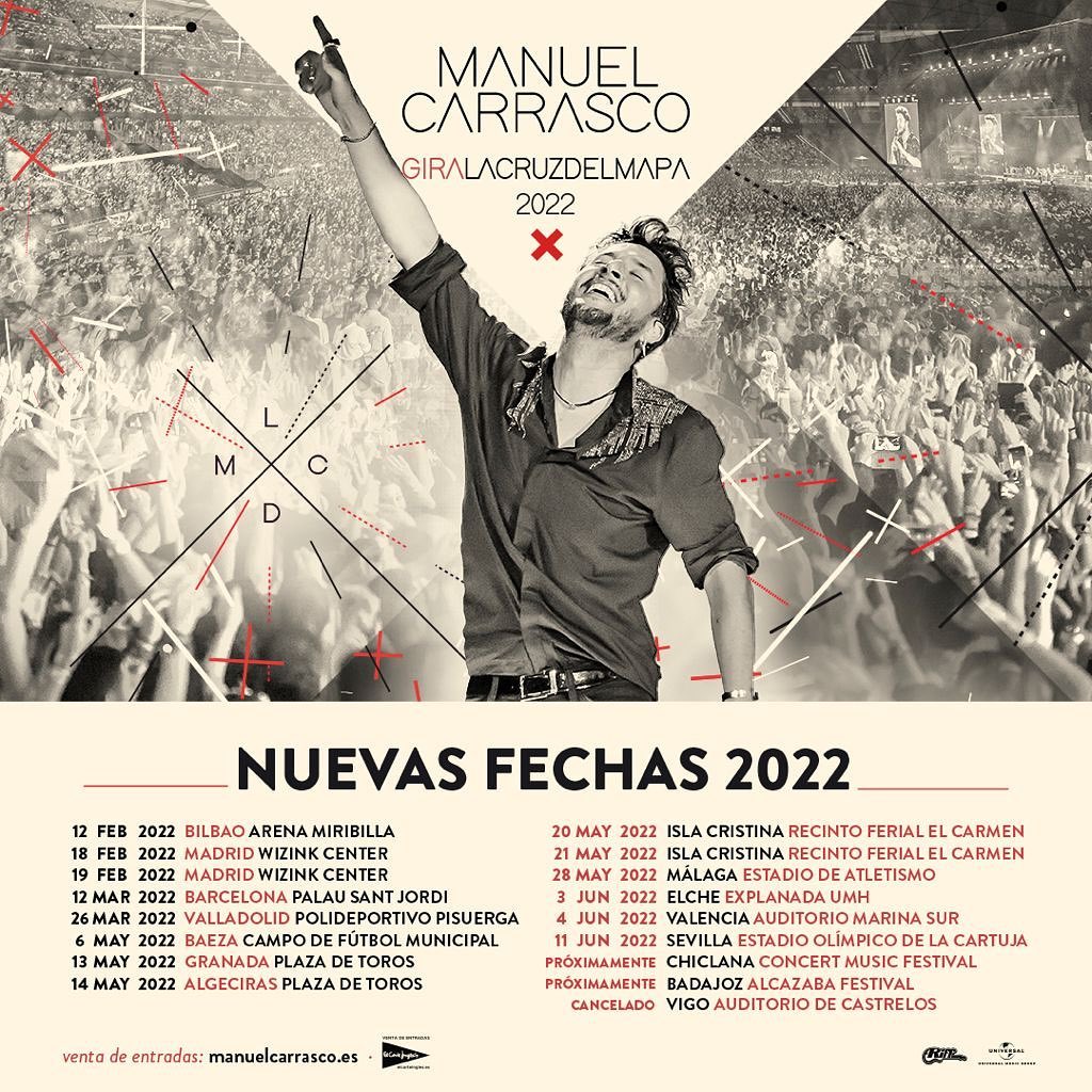 Los conciertos de Manuel Carrasco en Isla Cristina se aplazan para mayo del 2022