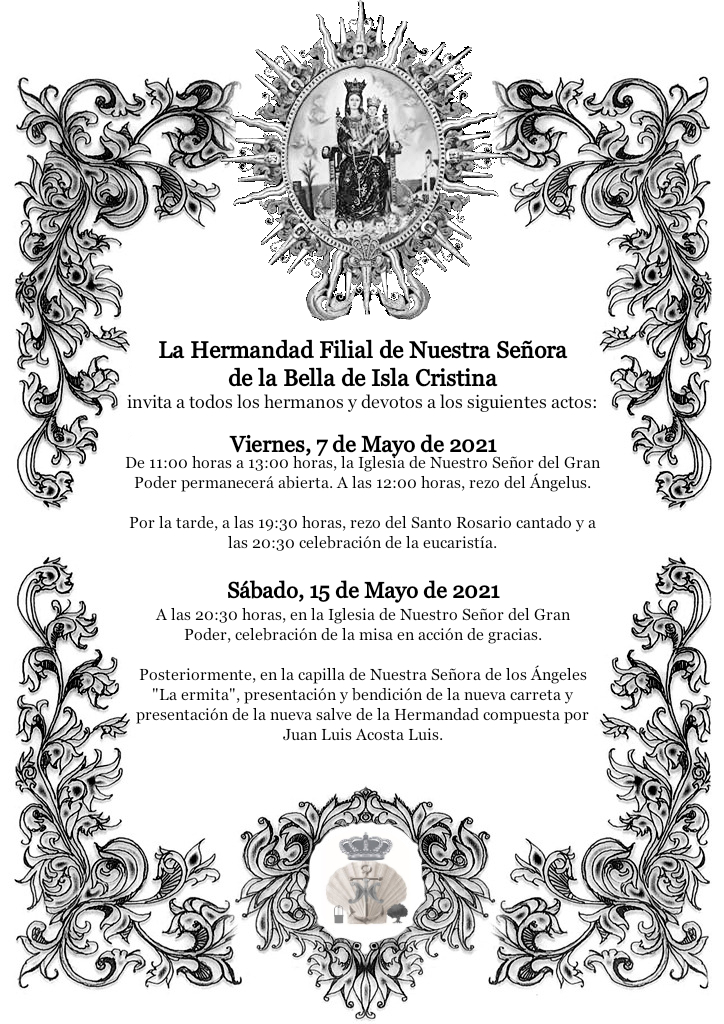 Actos de La Hermandad Filial de Nuestra Señora de la Bella de Isla Cristina