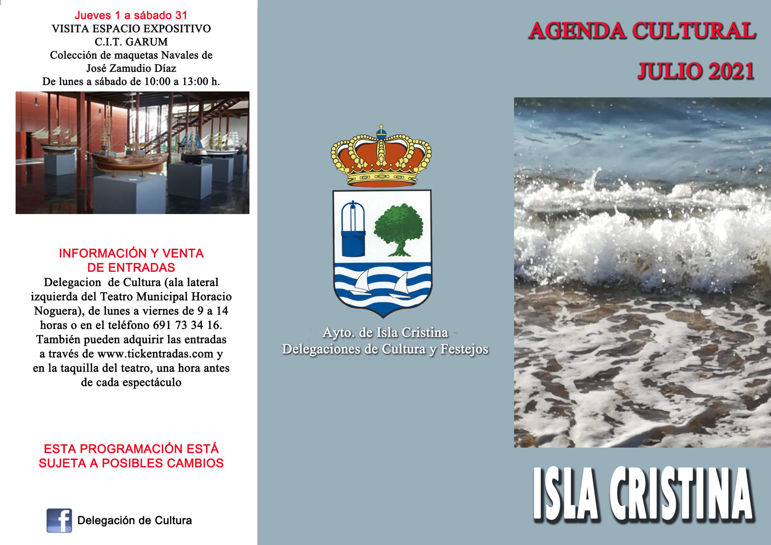 Agenda Cultural Isla Cristina Julio 2021