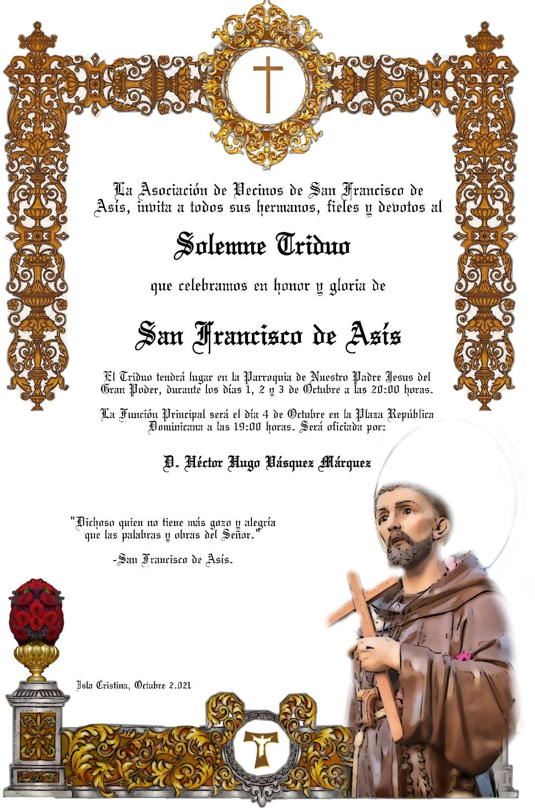 Actos en Isla Cristina en Honor a San Francisco de Asís