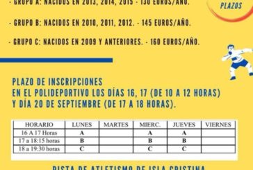 Abierto el plazo de inscripciones del Club Atletismo Isla Cristina