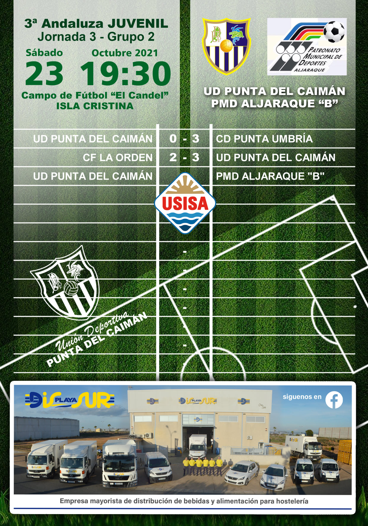 El Punta del Caimán juvenil goleado 2-5 por Aljaraque