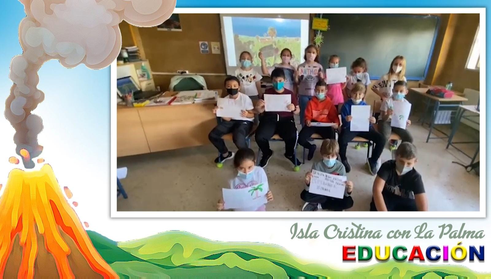 La Comunidad Educativa de Isla Cristina muestra su apoyo a los escolares de la Isla de la Palma a través de un vídeo
