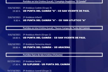 Agenda de partidos fin de semana equipos U.D. Punta del Caimán