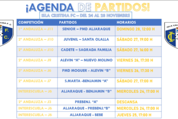 Agenda para el fin de semana cantera del Isla Cristina FC