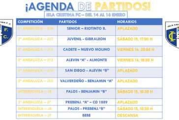 Agenda fin de semana cantera Isla Cristina FC
