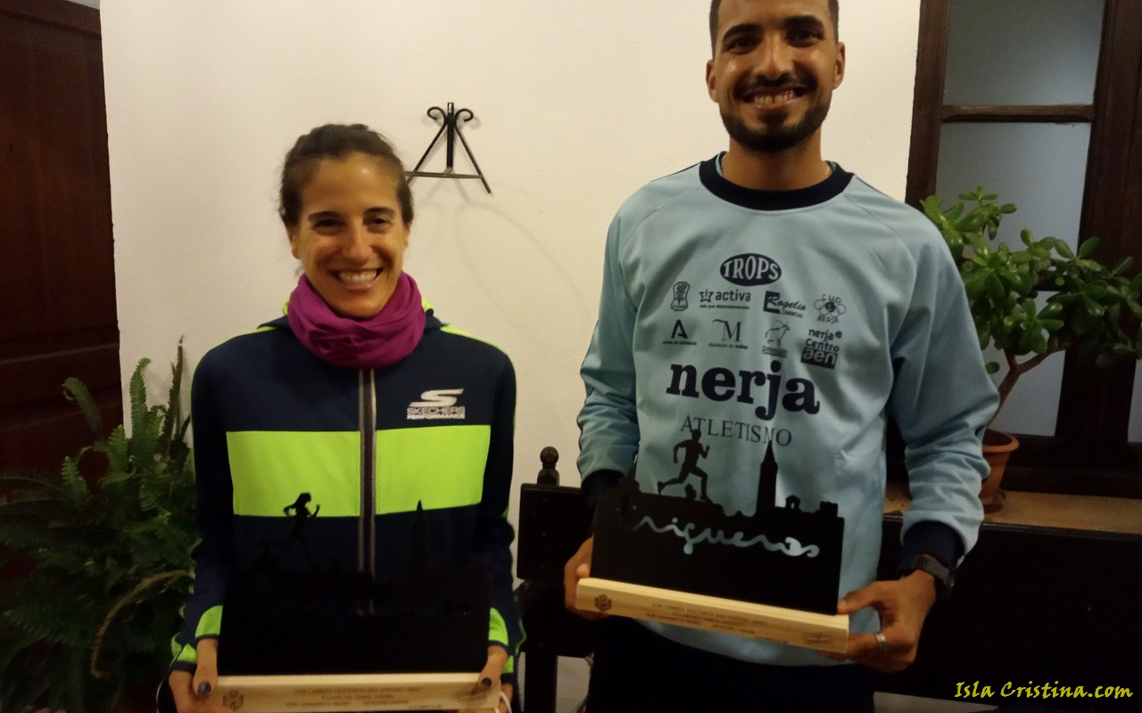 Zakaria Boufaljat y Raquel Gómez ganan la Carrera San Antonio Abad de Trigueros