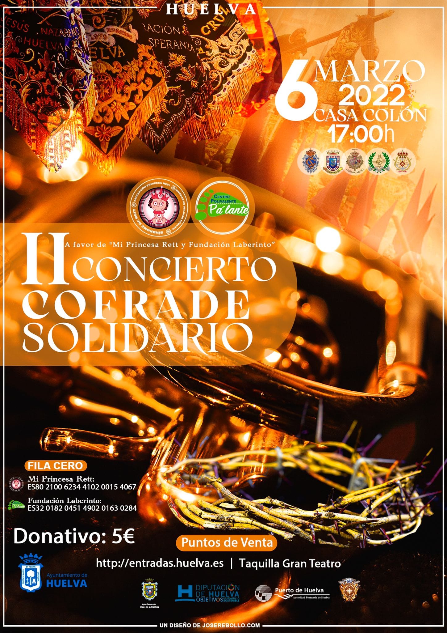 Este domingo se celebra el II Concierto Cofrade Solidario, a beneficio de mi Princesa RETT y Fundación Laberinto
