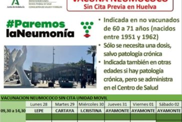 Jornada en Isla Cristina de Vacunación sin cita previa del Neumococo
