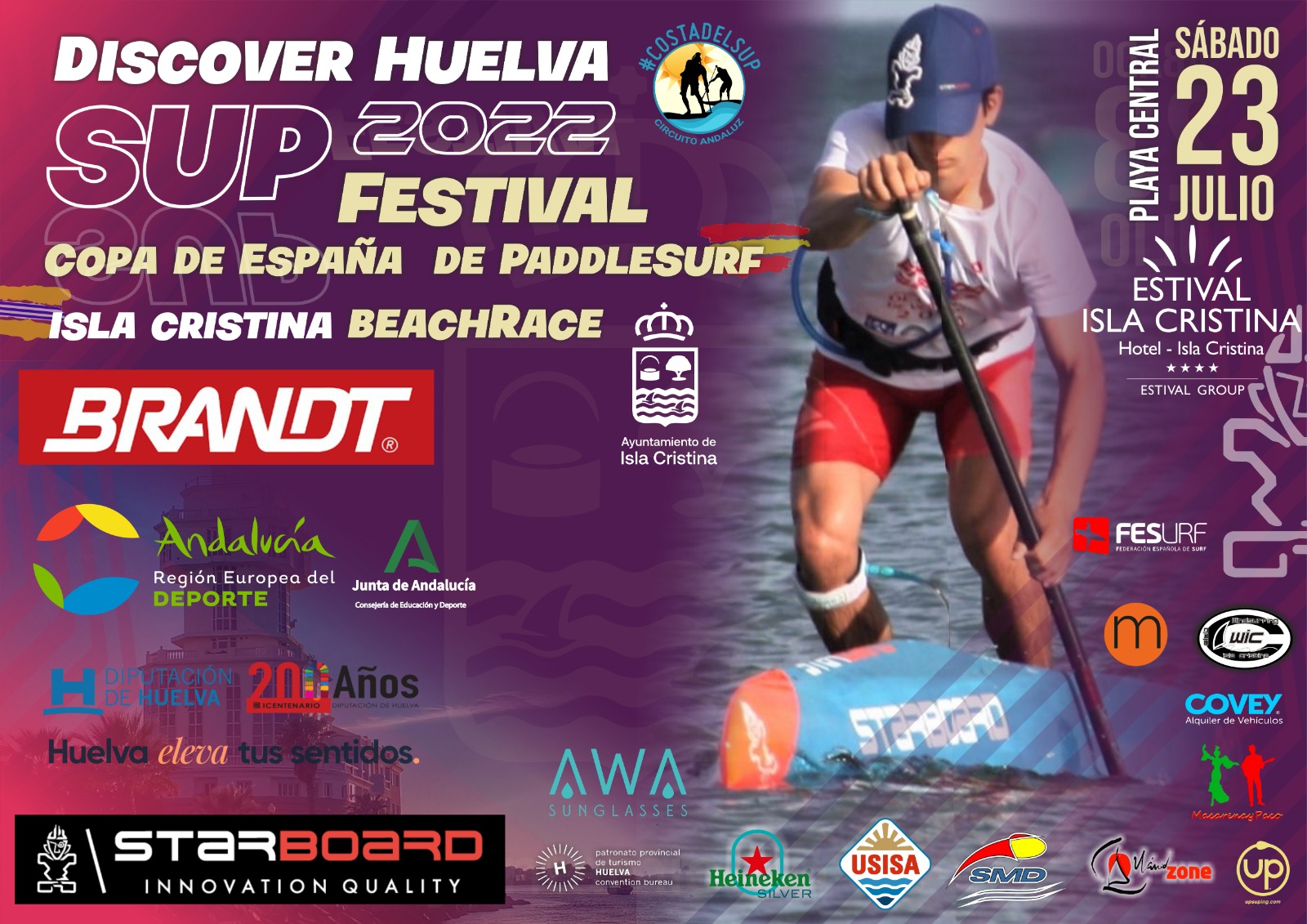 La Playa Central de Isla Cristina acoge la Copa de España de PaddleSurf