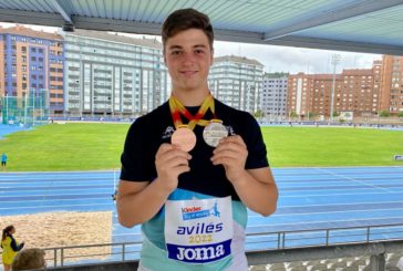 El atleta isleño Rodrigo García plata en peso y bronce en disco en el Campeonato de España sub 16 en Avilés