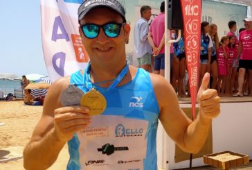 Rubén Gutiérrez, subcampeón absoluto de la Travesía a Nado de Santa Pura , La Antilla (Huelva)