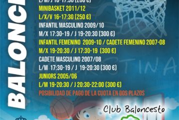 Abierto el periodo de inscripciones del Club Baloncesto Isla Cristina