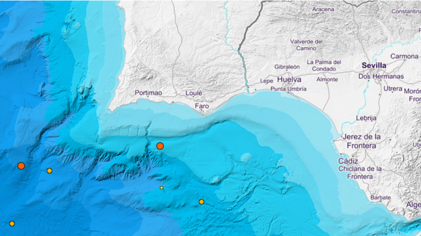 Un terremoto de 3,6 grados frente a la costa de Huelva
