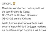 El Isla Cristina juega en Bonares las semifinales de Copa de Andalucía