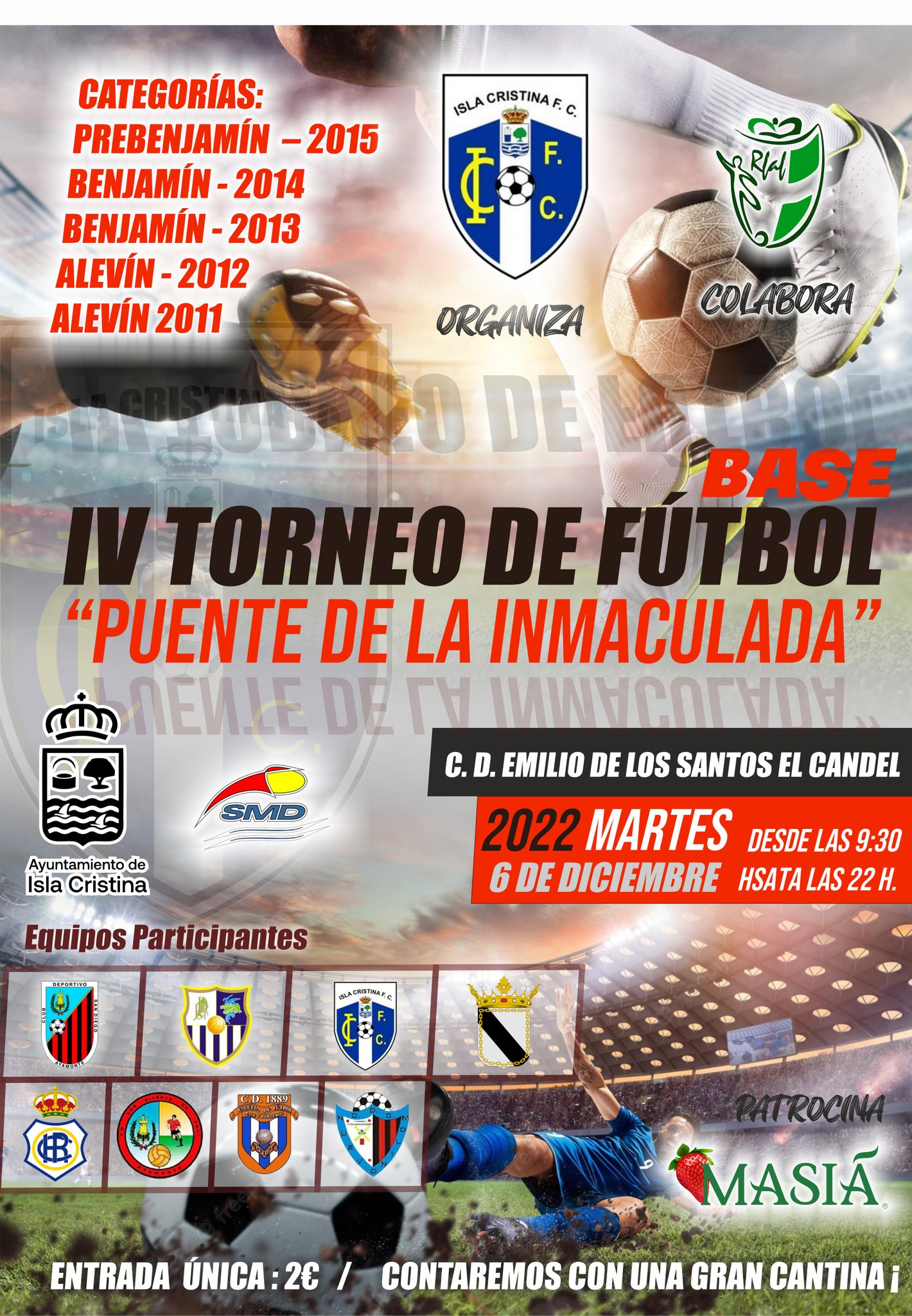 El Isla Cristina organiza el I Torneo de Fútbol Base “Puente de la Inmaculada”