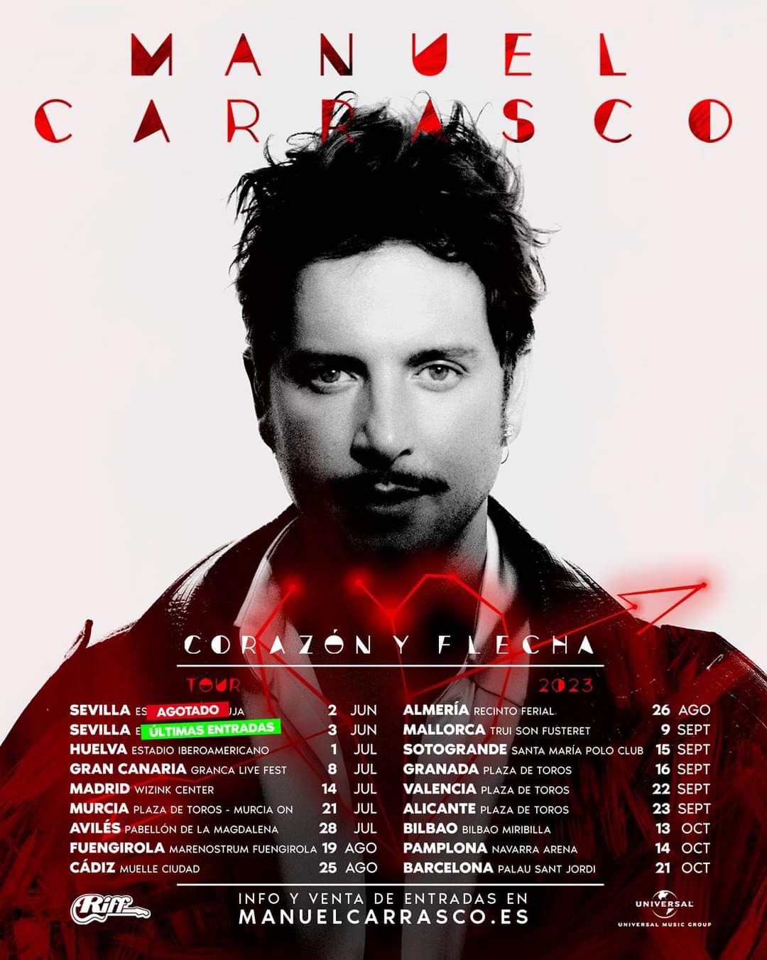 Manuel Carrasco anuncia las fechas de su nueva gira “Corazón y Flecha”