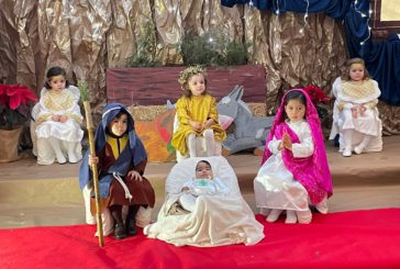 Los pequeños protagonistas del belén viviente de la Escuela Infantil Nuestra Señora del Rosario de Isla Cristina
