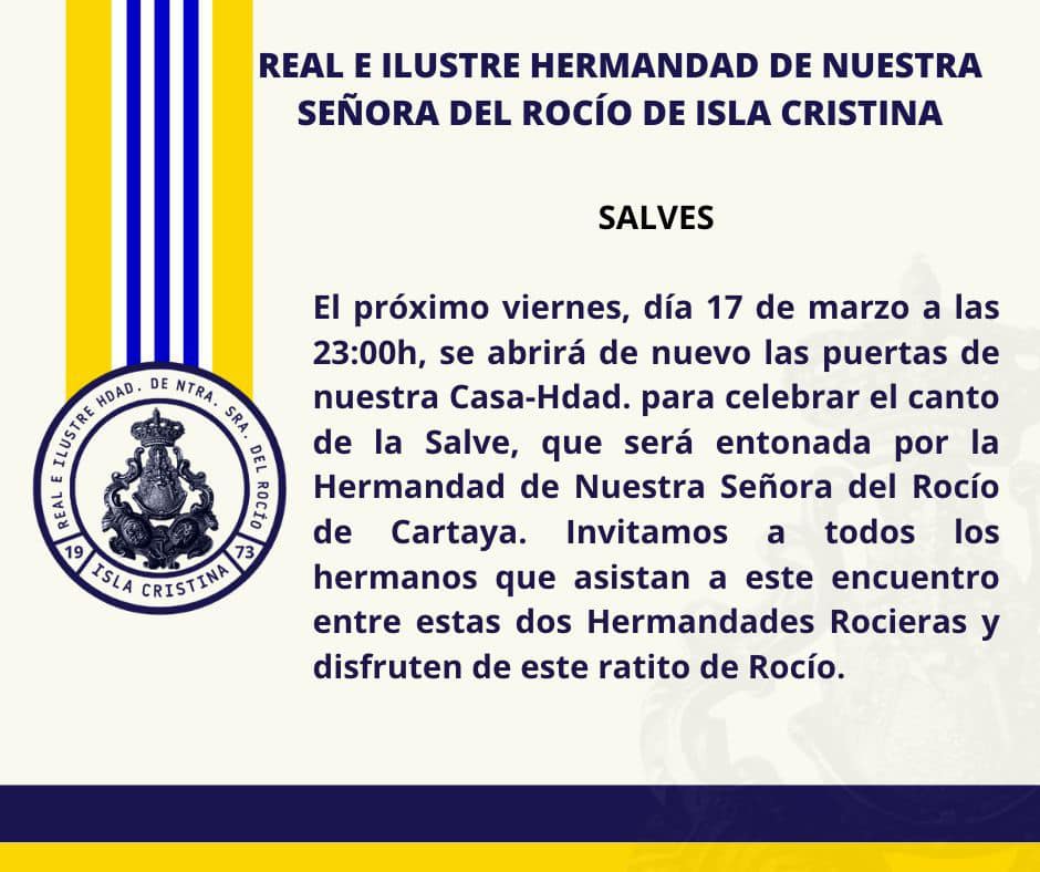 La Hermandad del Rocío de Cartaya en la Salve Rociera de Isla Cristina