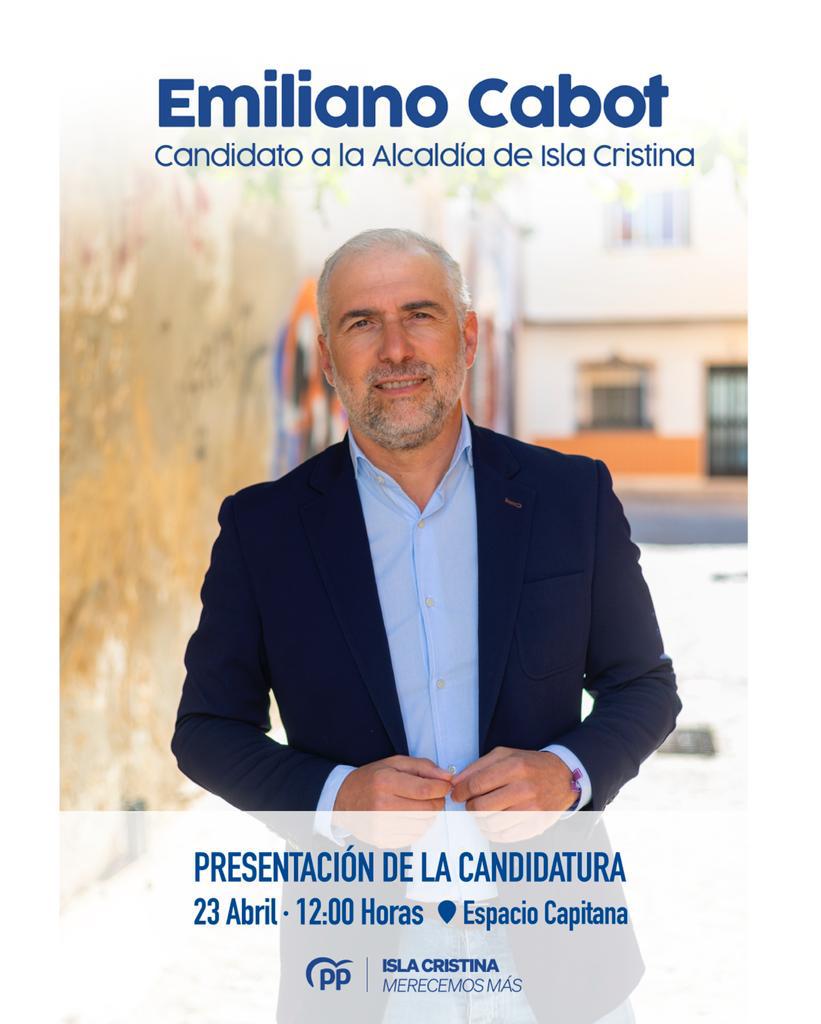 Presentación del candidato del PP. Emiliano Cabot, a la alcaldía de Isla Cristina