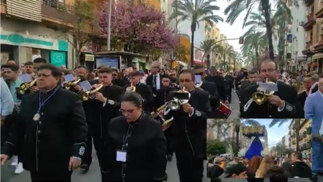 La Semana Santa comienza interpretándose marchas procesionales de la autoría del compositor isleño Antonio Pérez Silva