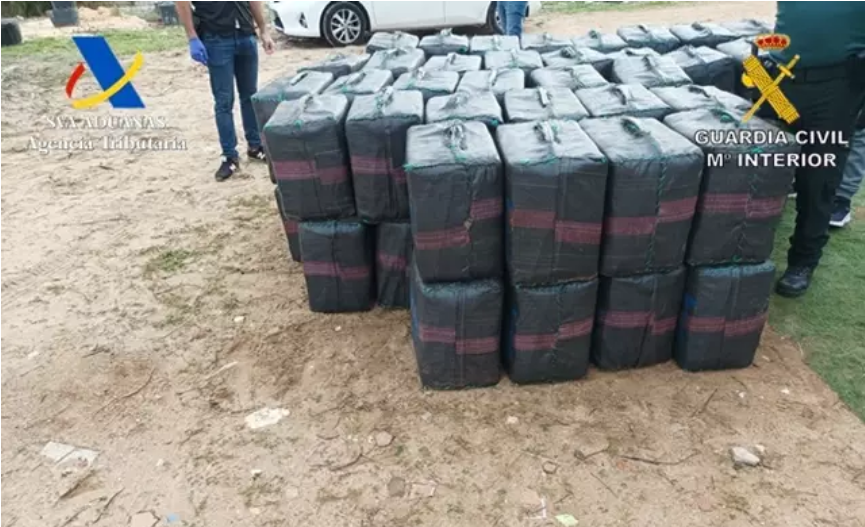 Intervenidos 7.200 kilos de hachís a una red de narcotráfico por vía marítima en Huelva