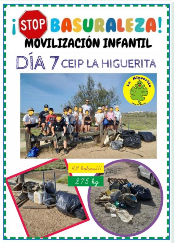 Los escolares de Isla Cristina en la Acción de Movilización Infantil STOP Basuraleza