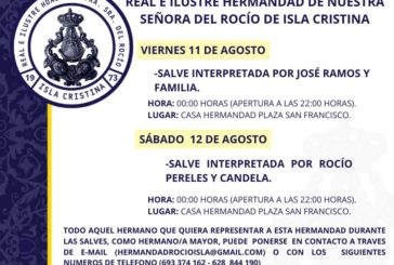 Salve fin de semana, Hermandad del Rocío de Isla Cristina